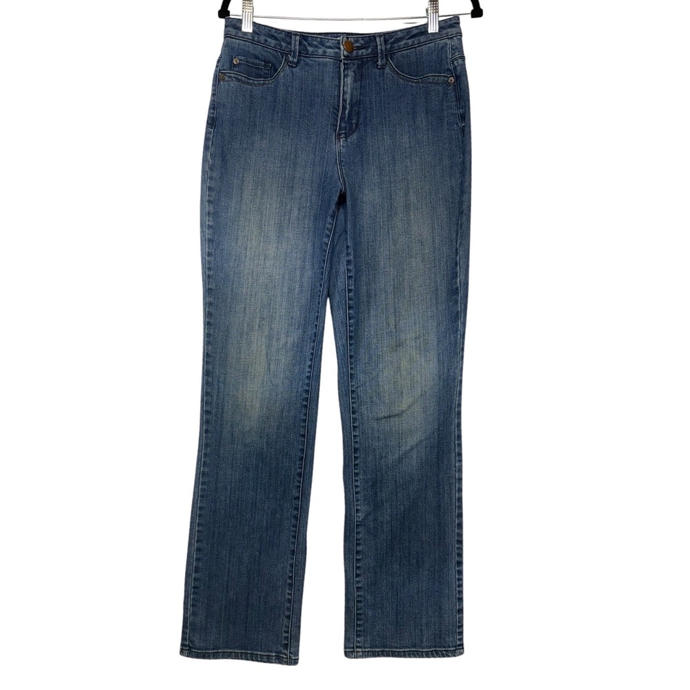 Coldwater Creek Brand Jeans Womens 6 Blue Straight Leg Medium Wash Denim Pants